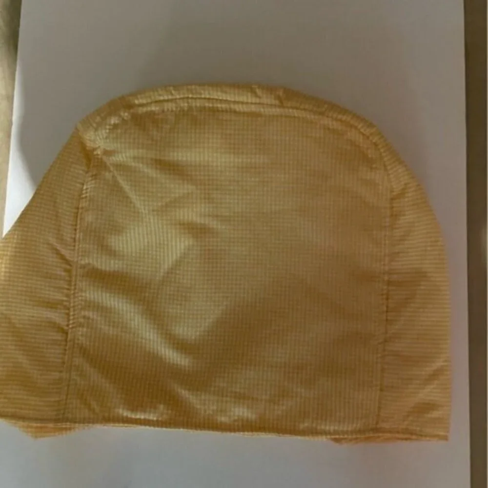 Mixer Cover and Matching Doily yellow checks